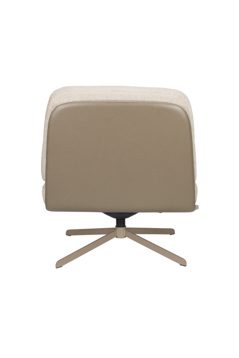 Cream Leather Swivel Lounge Chair | Zuiver Benjamin | OROA.com