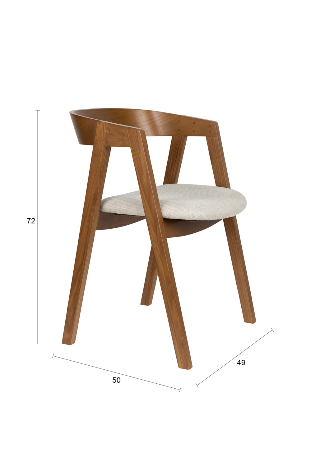 Solid Ash Dining Chair (2) | Zuiver Mads | OROA.com