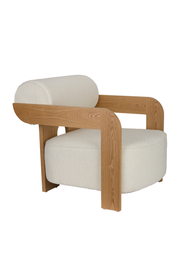 Ash Framed Boucle Lounge Chair | Zuiver Oolong | Oroa.com