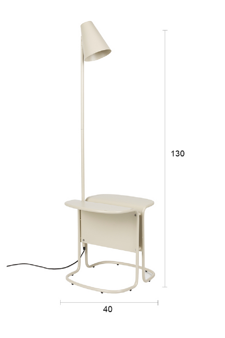 Beige Side Table Floor Lamp | Zuiver Lustor | Oroa.com