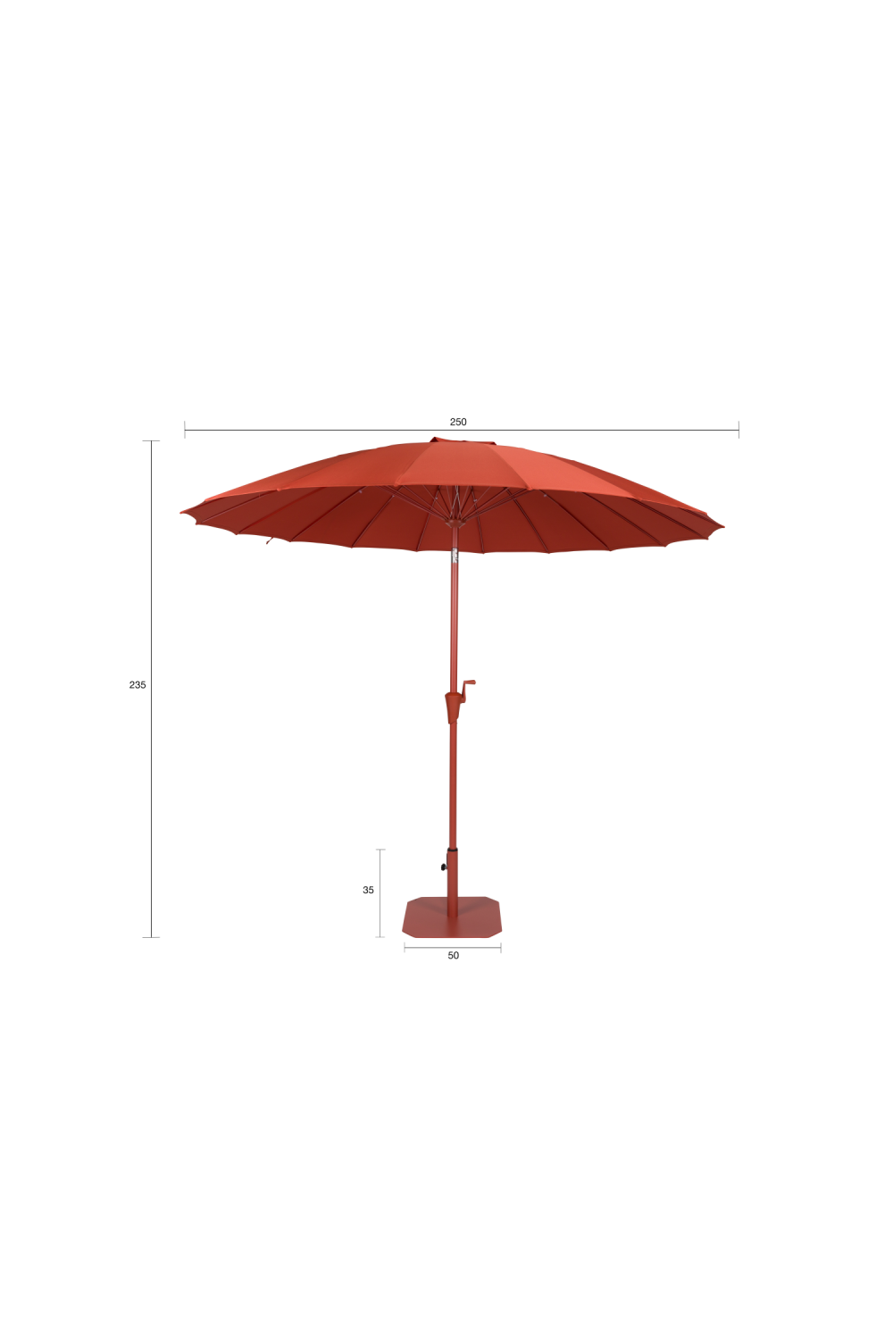 Stainless Steel Parasol Set | Zuiver Sunbrella Sunshine | OROA.com