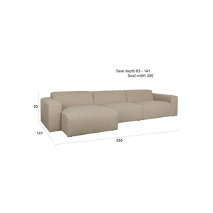   Modern European furniture - Beige 4-Seater Sofa - www.oroa.com | Oroa.com