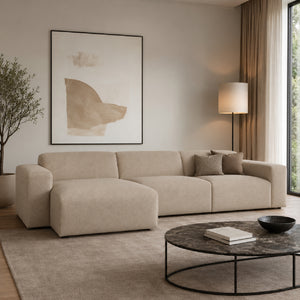   Modern European furniture - Beige 4-Seater Sofa - www.oroa.com | Oroa.com