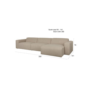   Modern European furniture - Beige 4-Seater Sofa - www.oroa.com | Oroa.com