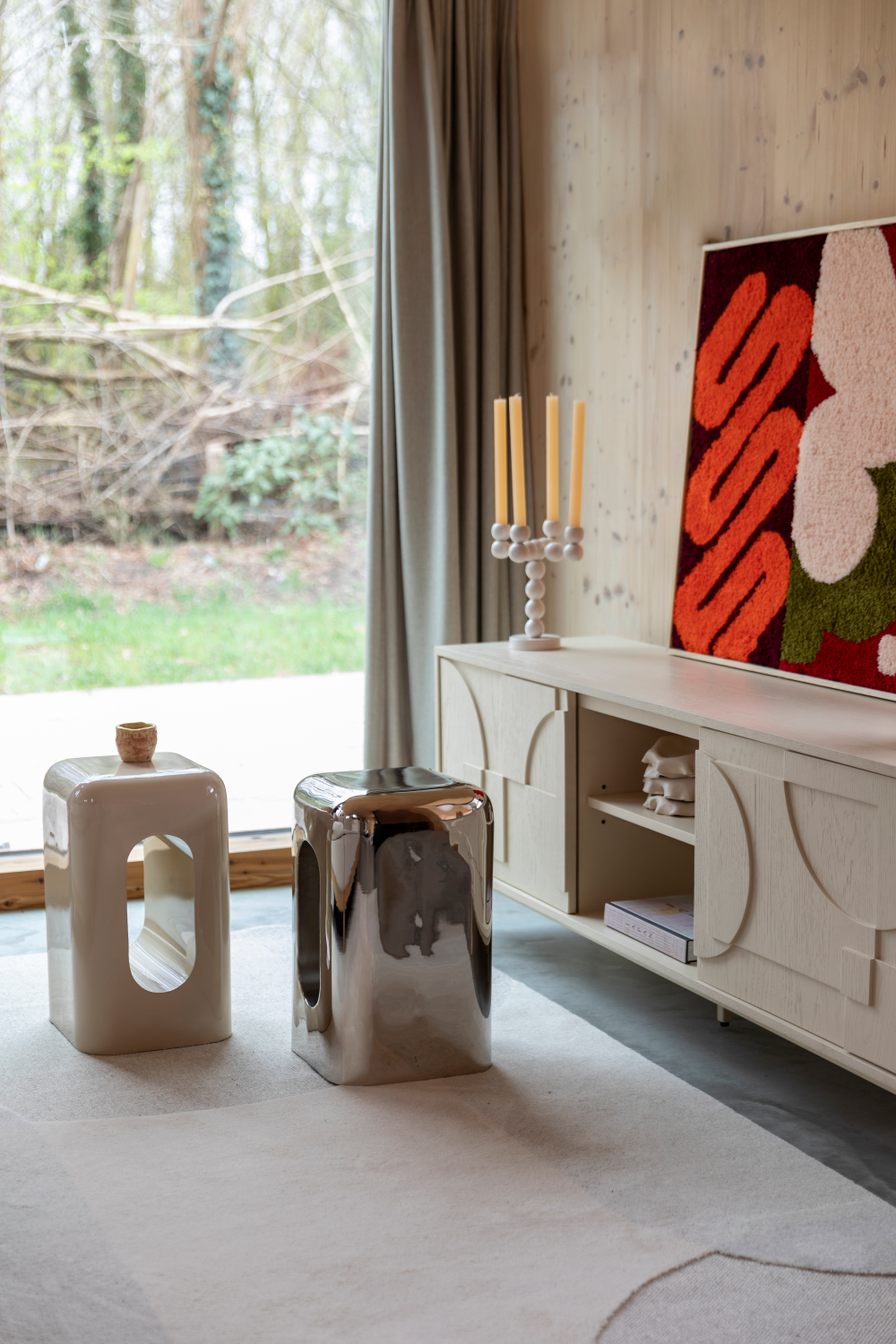 Cut-Out Painted Iron Stool | Zuiver Creek | Oroa.com