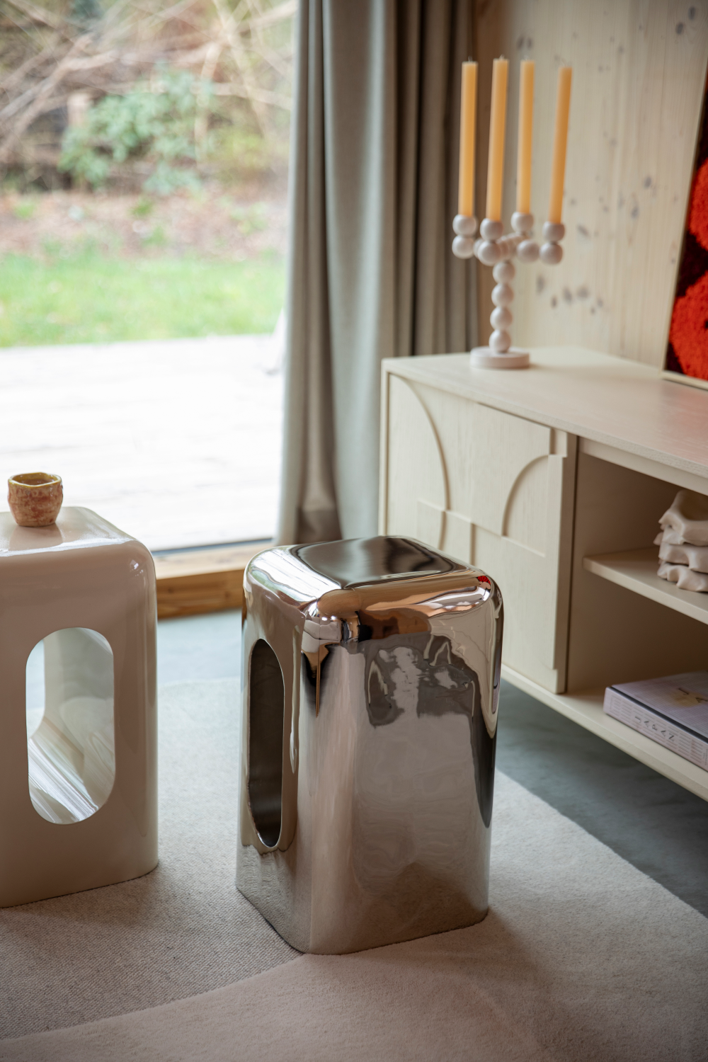 Cut-Out Painted Iron Stool | Zuiver Creek | Oroa.com