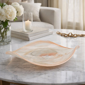  Modern European furniture - Swirl Pink Glass Tray - www.oroa.com | Oroa.com