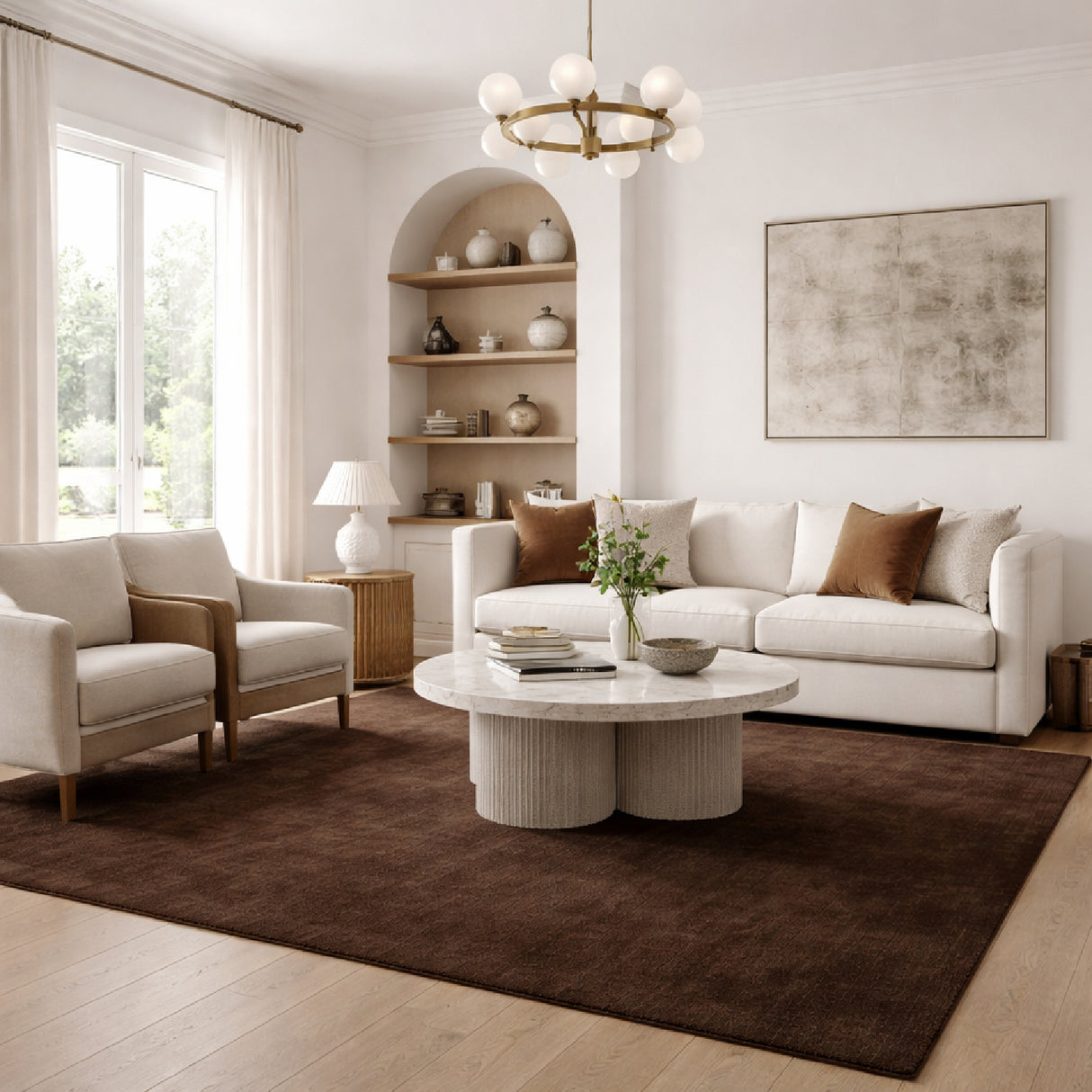   Modern European furniture - Minimalist Earthy-Toned Carpet 5' x 7' - www.oroa.com | Oroa.com