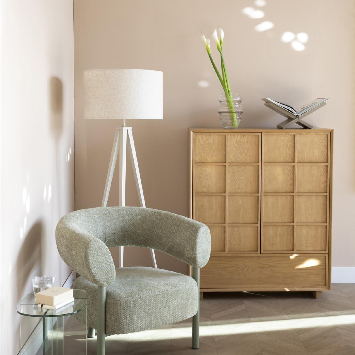   Modern European furniture - Natural Solid Ash 2-Door Cabinet - www.oroa.com | Oroa.com