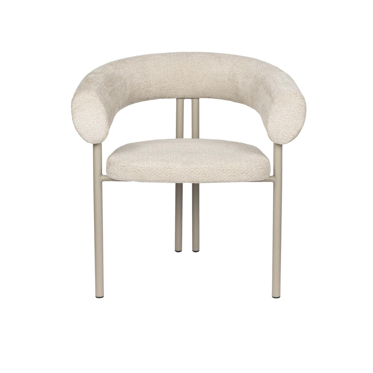  Modern European furniture - Beige Curved Dining Armchairs (2) - www.oroa.com | Oroa.com
