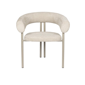   Modern European furniture - Beige Curved Dining Armchairs (2) - www.oroa.com | Oroa.com