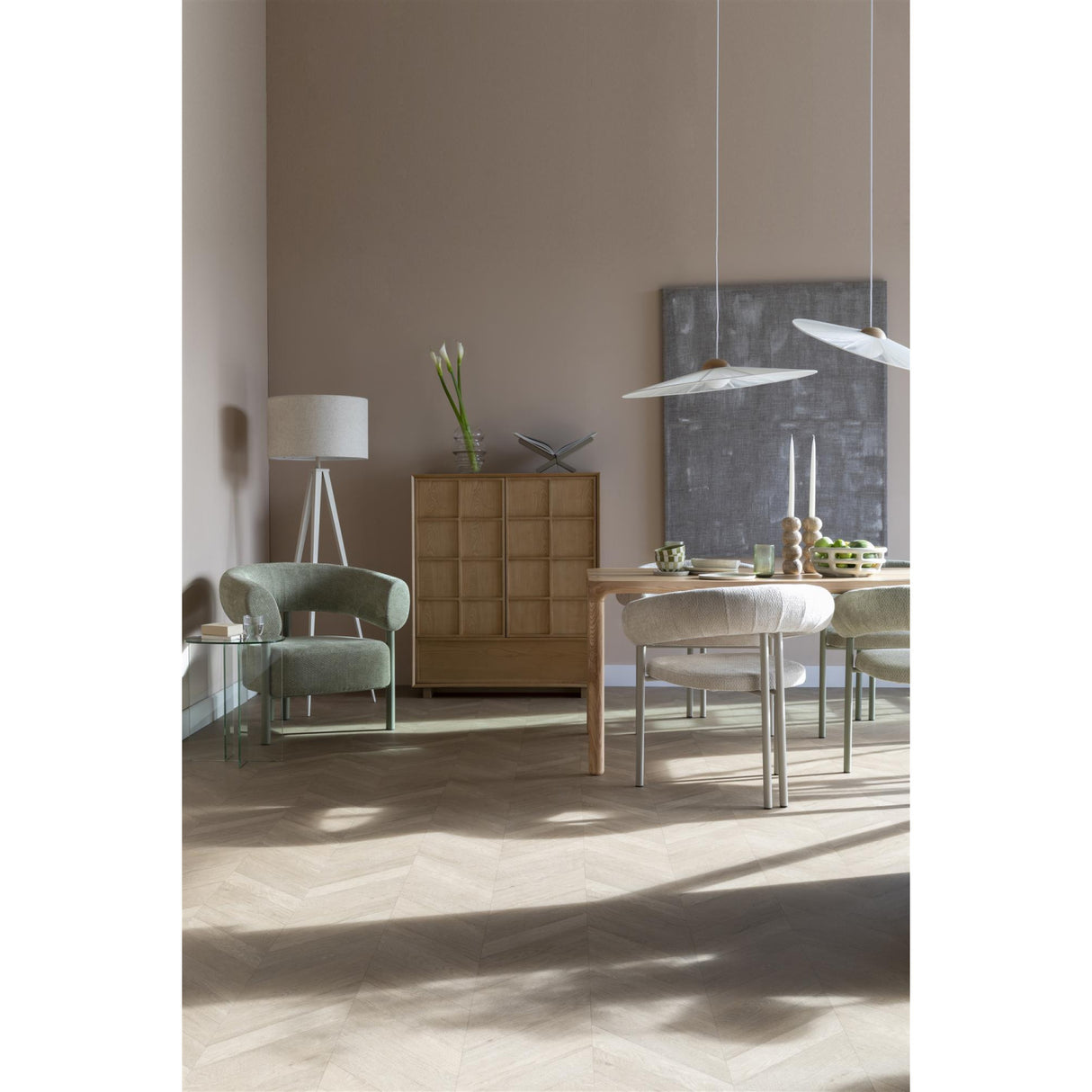   Modern European furniture - Beige Curved Dining Armchairs (2) - www.oroa.com | Oroa.com