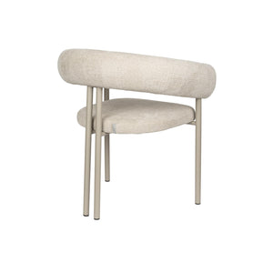   Modern European furniture - Beige Curved Dining Armchairs (2) - www.oroa.com | Oroa.com
