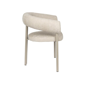   Modern European furniture - Beige Curved Dining Armchairs (2) - www.oroa.com | Oroa.com