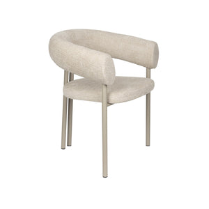   Modern European furniture - Beige Curved Dining Armchairs (2) - www.oroa.com | Oroa.com