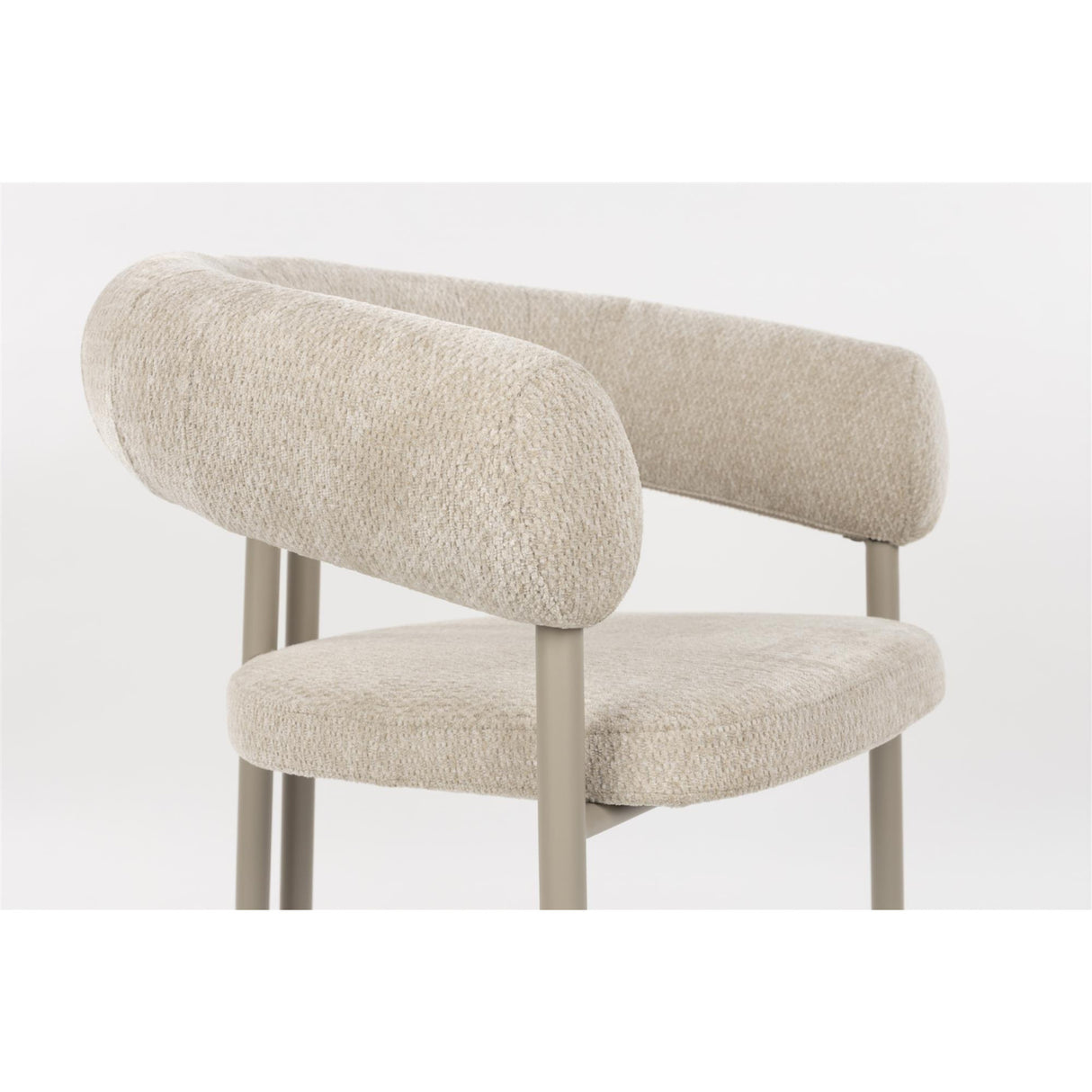   Modern European furniture - Beige Curved Dining Armchairs (2) - www.oroa.com | Oroa.com