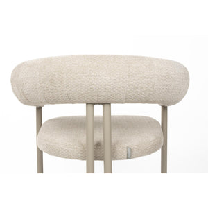   Modern European furniture - Beige Curved Dining Armchairs (2) - www.oroa.com | Oroa.com