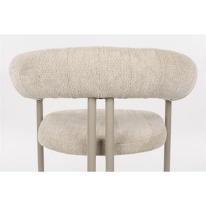   Modern European furniture - Beige Curved Dining Armchairs (2) - www.oroa.com | Oroa.com