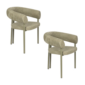   Modern European furniture - Beige Curved Dining Armchairs (2) - www.oroa.com | Oroa.com