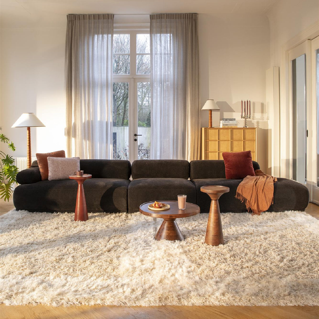   Modern European furniture - Walnut Round Side Table - www.oroa.com | Oroa.com