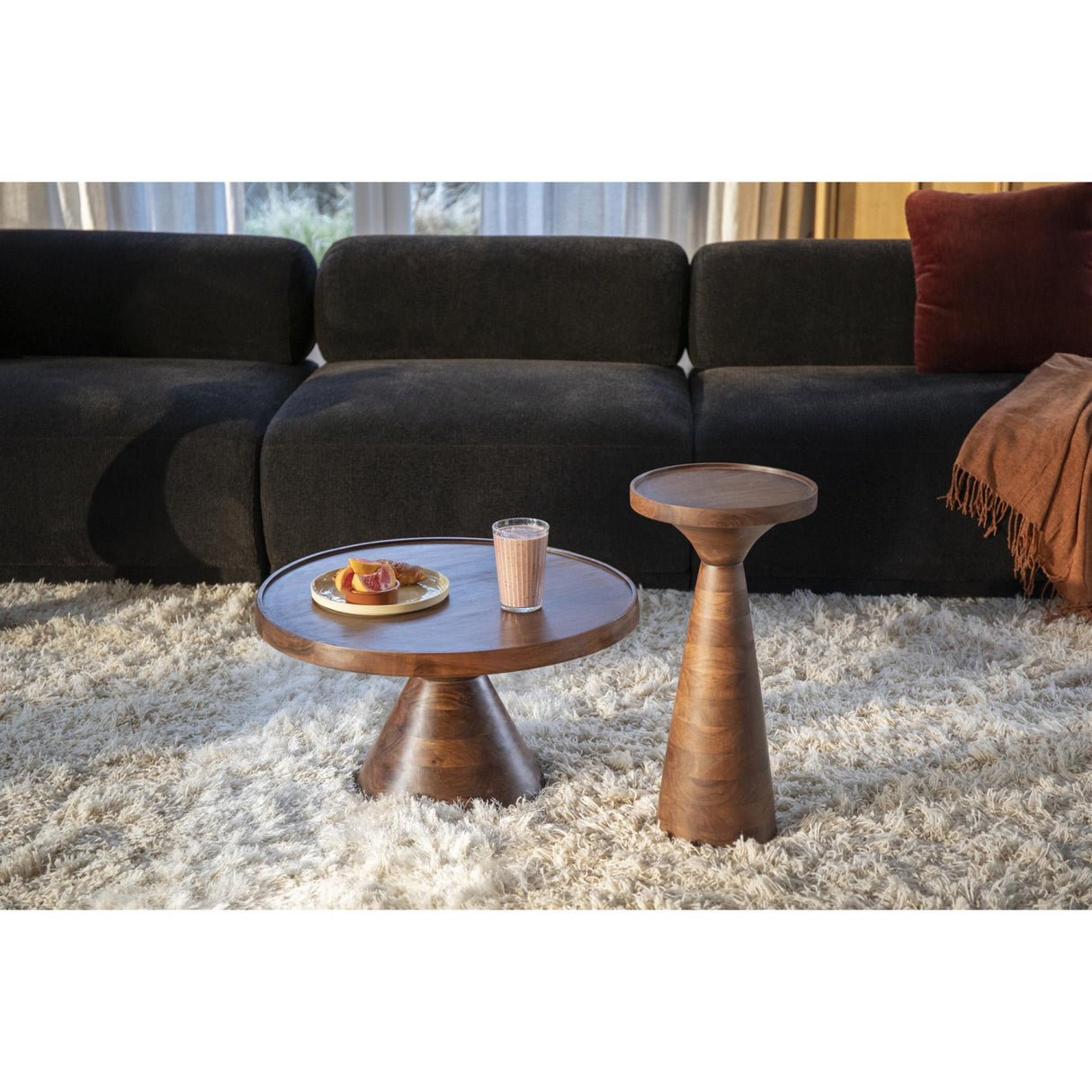   Modern European furniture - Acacia Wood Round Coffee Table - www.oroa.com | Oroa.com