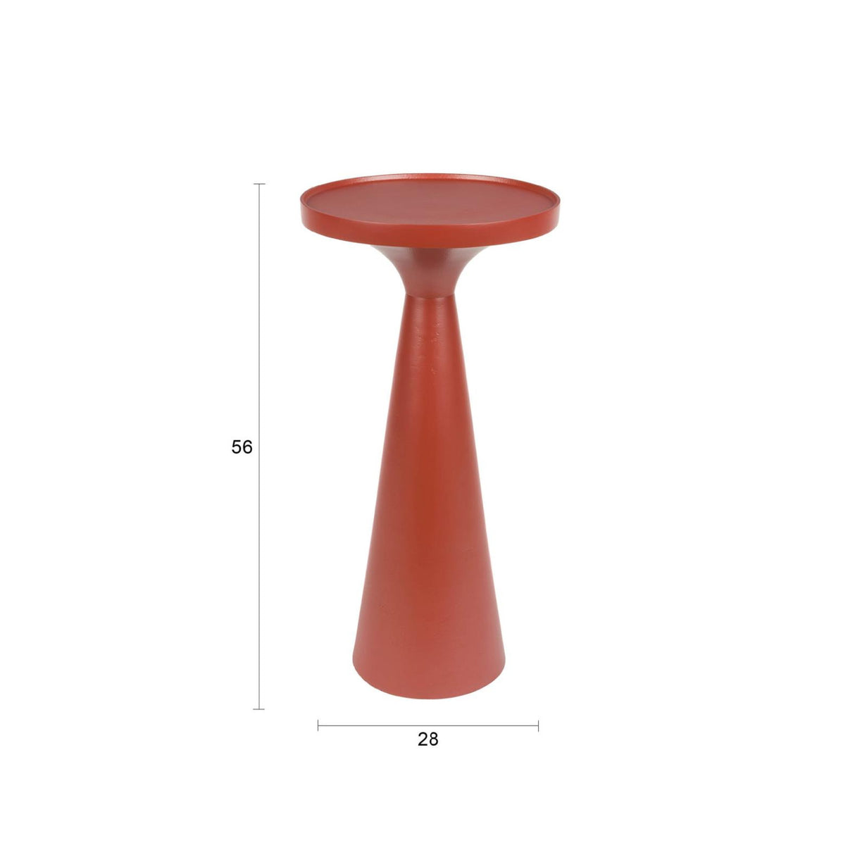   Modern European furniture - Red Aluminum Round Side Table - www.oroa.com | Oroa.com