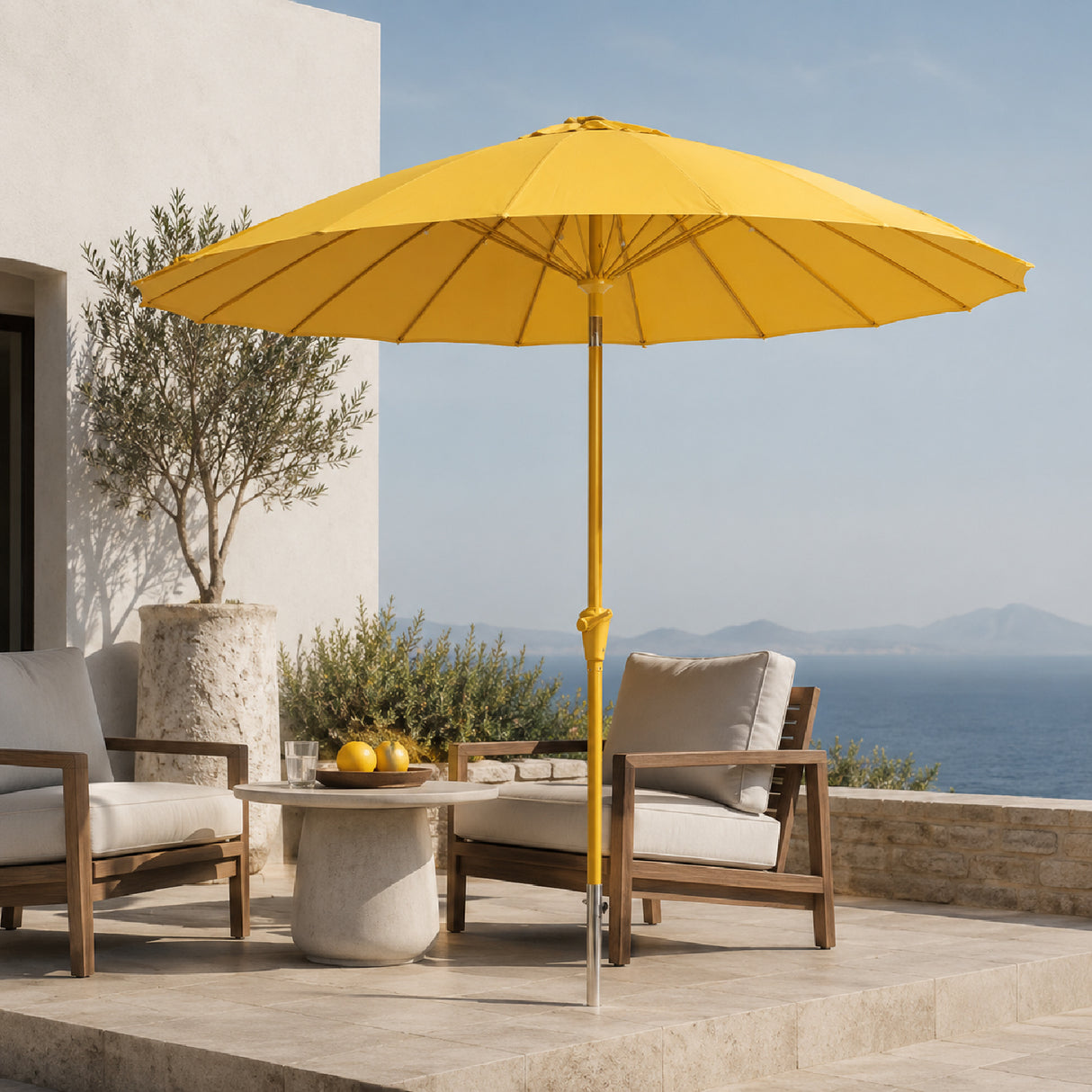   Modern European furniture - Yellow Sunbrella Parasol - www.oroa.com | Oroa.com