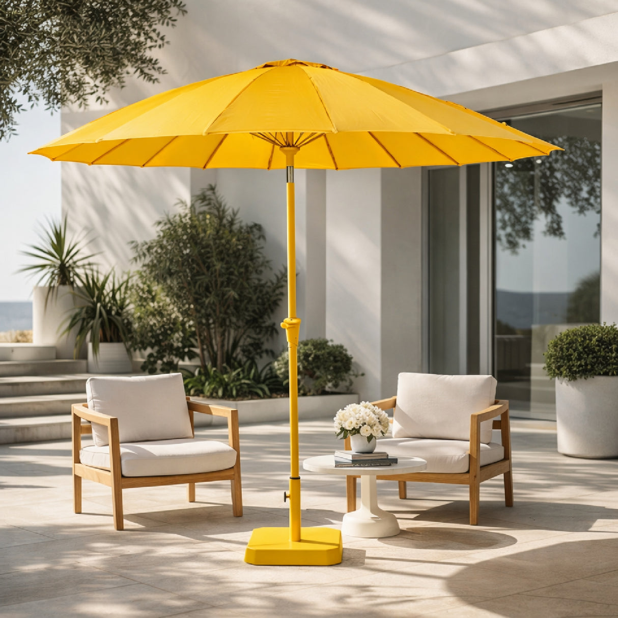   Modern European furniture - Yellow Parasol with Base - www.oroa.com | Oroa.com