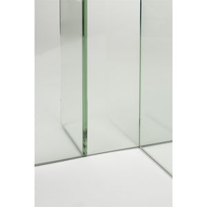   Modern European furniture - Glass Cross-Leg Side Table - www.oroa.com | Oroa.com