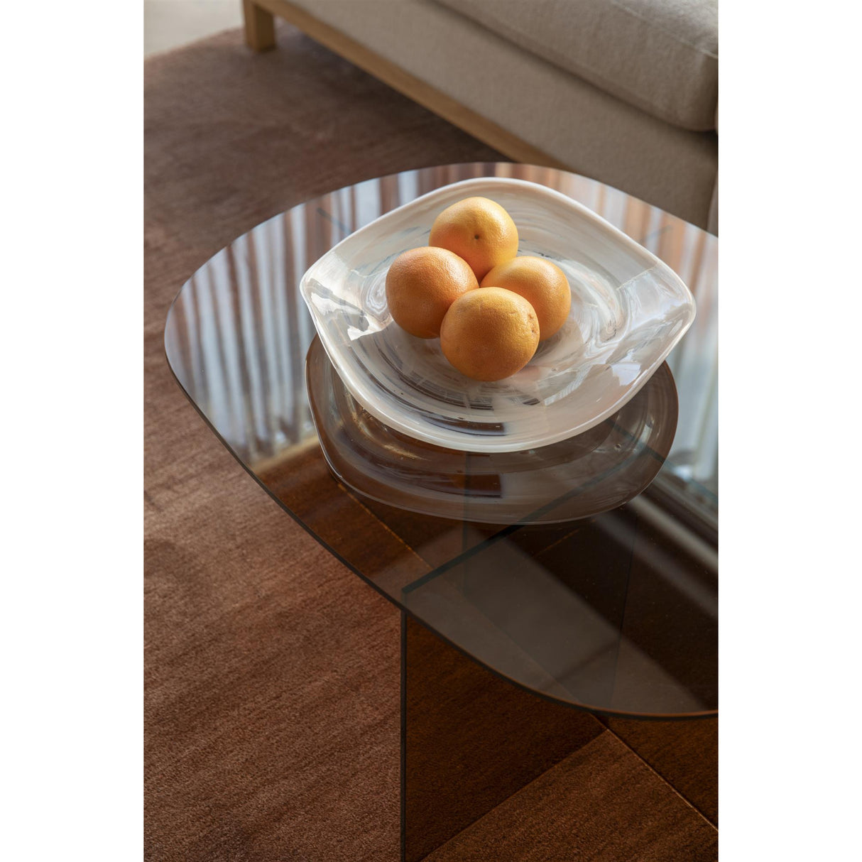   Modern European furniture - Glass Cross-Leg Coffee Table - www.oroa.com | Oroa.com