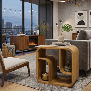   Modern European furniture - Wood Veneer Shelf Cabinet S - www.oroa.com | Oroa.com