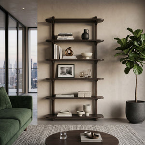   Modern European furniture - Walnut Finished Ladder Shelf - www.oroa.com | Oroa.com