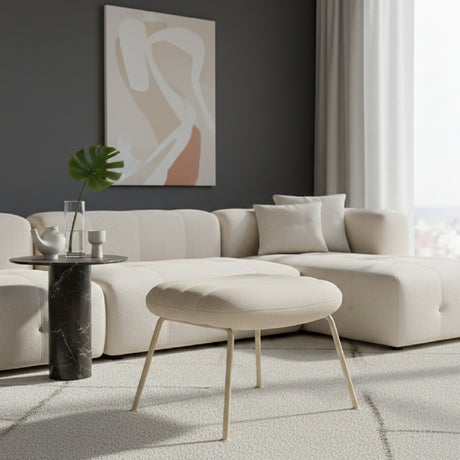   Channeled Upholstered Stool | Oroa.com