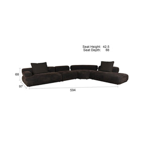   Modern European furniture - 7-Seater Left-Armed Sofa - www.oroa.com | Oroa.com