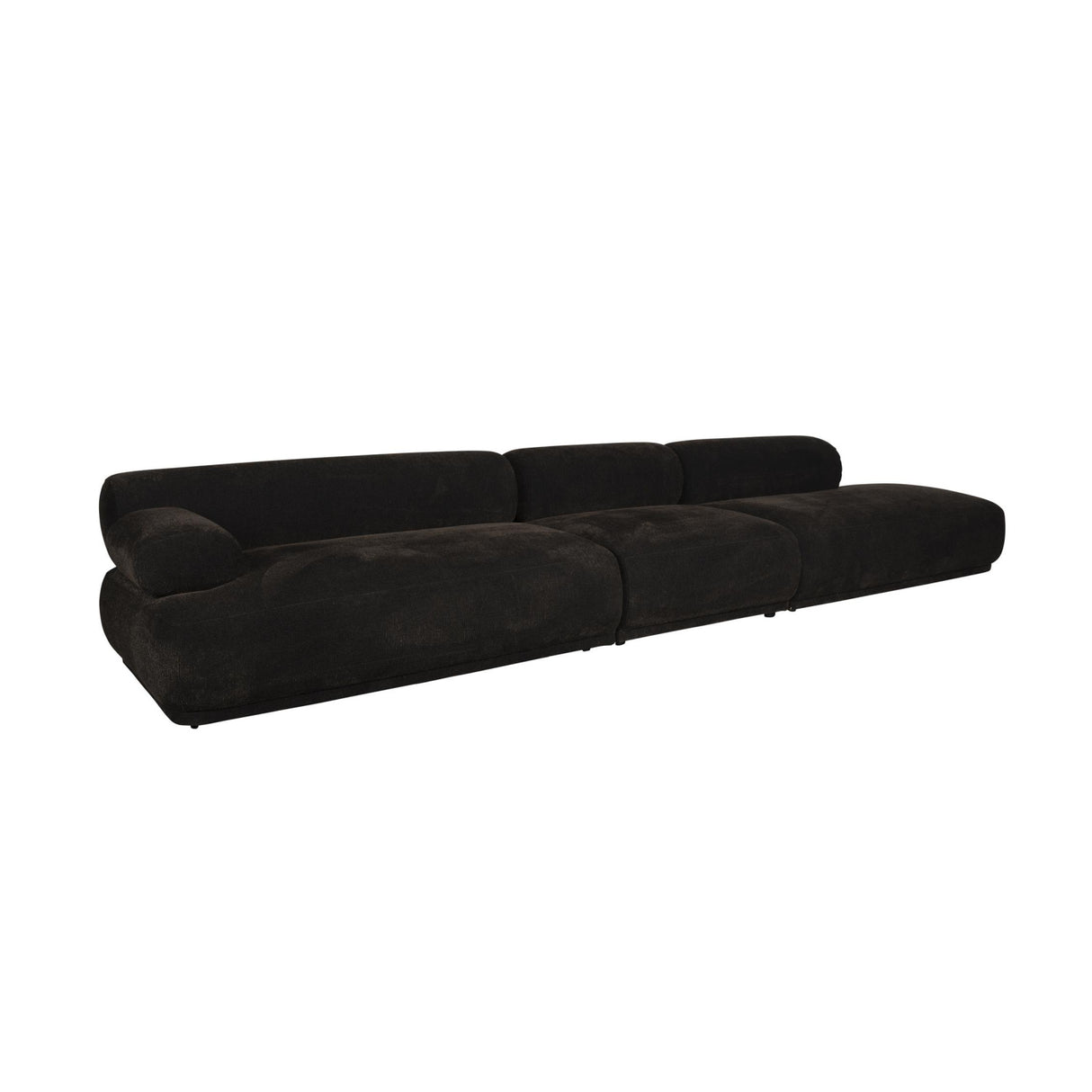   Modern European furniture - 4-Seater Ribbed Fabric Right Sofa - www.oroa.com | Oroa.com