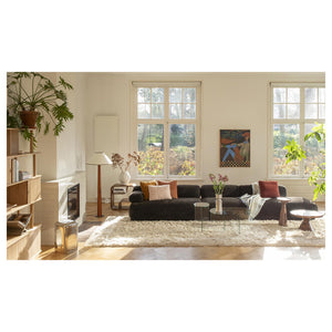   Modern European furniture - 4-Seater Ribbed Fabric Right Sofa - www.oroa.com | Oroa.com