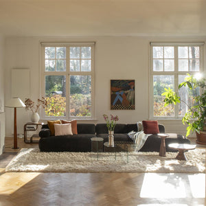   Modern European furniture - 4-Seater Ribbed Fabric Right Sofa - www.oroa.com | Oroa.com