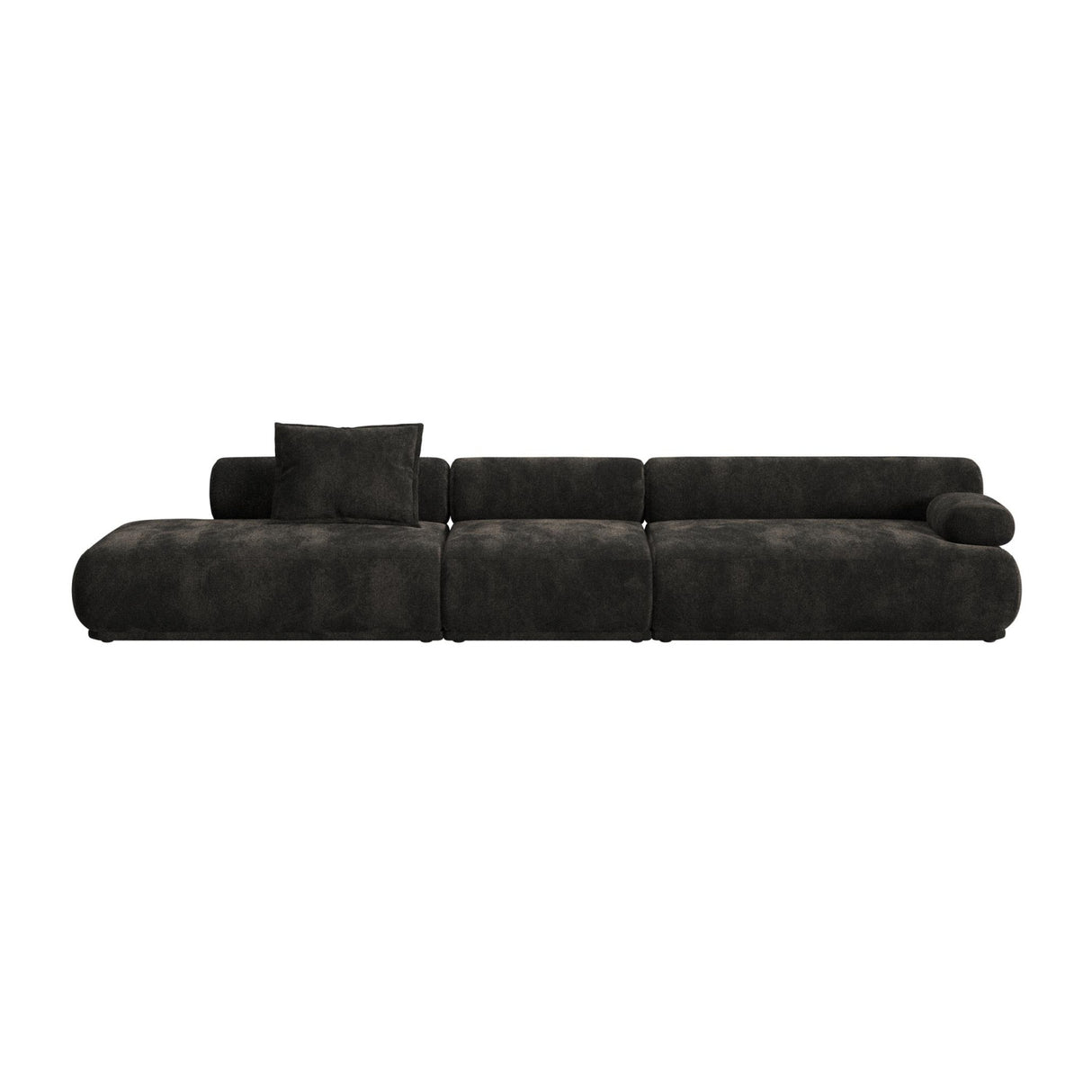   Modern European furniture - 4-Seater Ribbed Fabric Right Sofa - www.oroa.com | Oroa.com