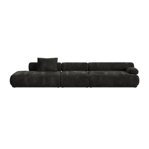   Modern European furniture - 4-Seater Ribbed Fabric Right Sofa - www.oroa.com | Oroa.com