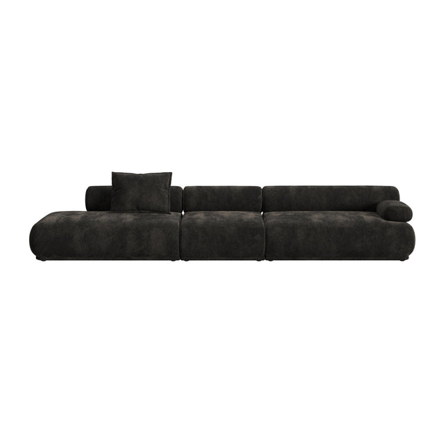 Modern European furniture - 4-Seater Ribbed Fabric Right Sofa - www.oroa.com