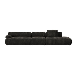  Modern European furniture - 4-Seater Ribbed Fabric Right Sofa - www.oroa.com | Oroa.com