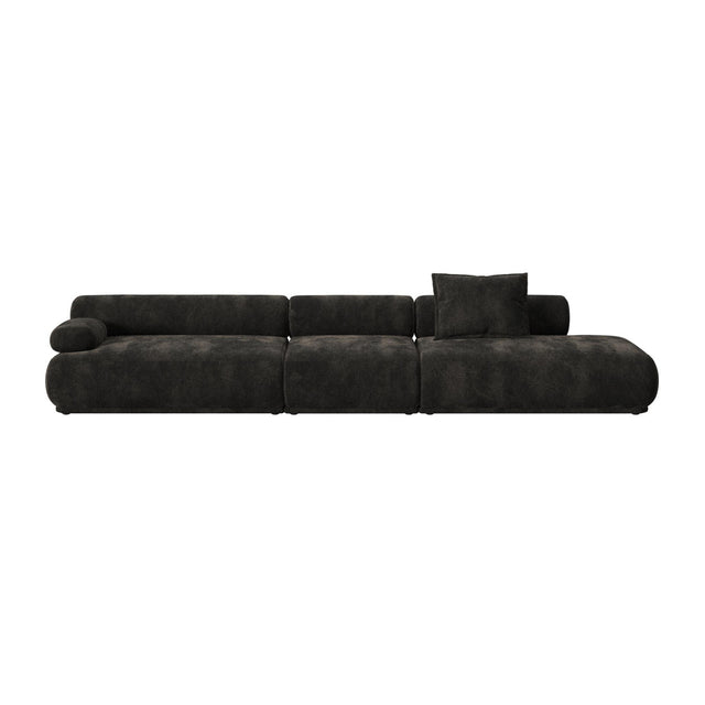 Modern European furniture - 4-Seater Ribbed Fabric Right Sofa - www.oroa.com