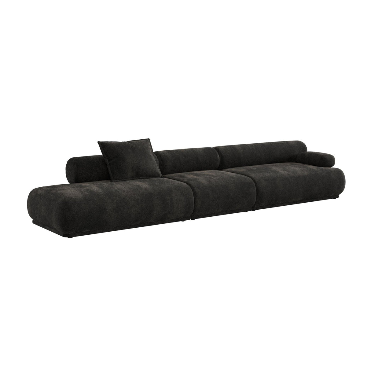   Modern European furniture - 4-Seater Ribbed Fabric Right Sofa - www.oroa.com | Oroa.com