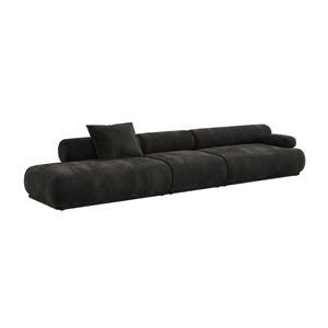   Modern European furniture - 4-Seater Ribbed Fabric Right Sofa - www.oroa.com | Oroa.com