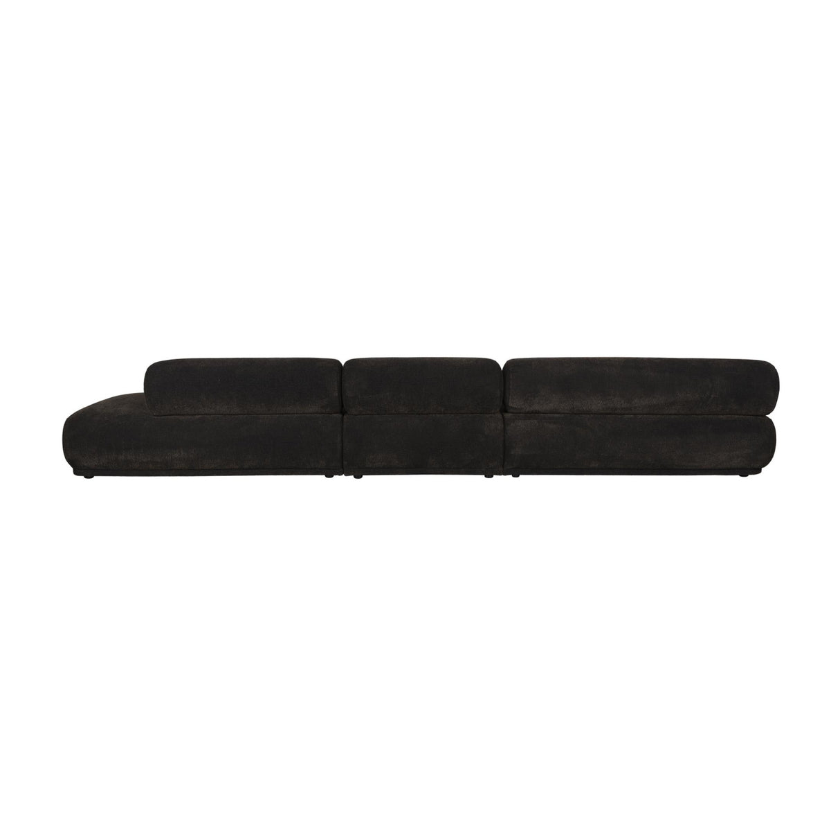   Modern European furniture - 4-Seater Ribbed Fabric Right Sofa - www.oroa.com | Oroa.com