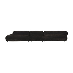   Modern European furniture - 4-Seater Ribbed Fabric Right Sofa - www.oroa.com | Oroa.com