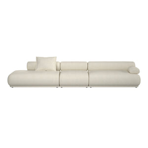   Modern European furniture - 4-Seater Ribbed Fabric Right Sofa - www.oroa.com | Oroa.com