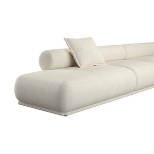   Modern European furniture - 4-Seater Ribbed Fabric Right Sofa - www.oroa.com | Oroa.com