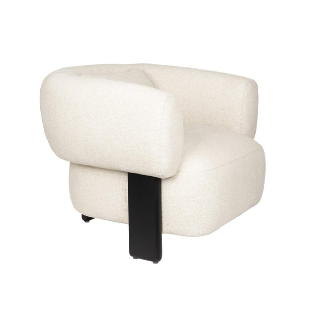 Modern European furniture - Beige Fabric 3-Legged Lounge Chair - www.oroa.com