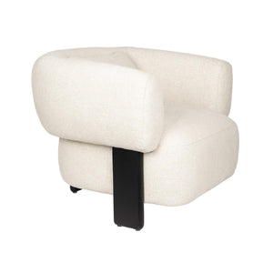   Modern European furniture - Beige Fabric 3-Legged Lounge Chair - www.oroa.com | Oroa.com